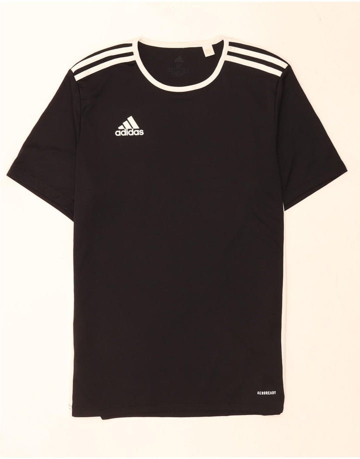 Adidas Herre Aeroready T-Shirt Top Medium Sort Polyester