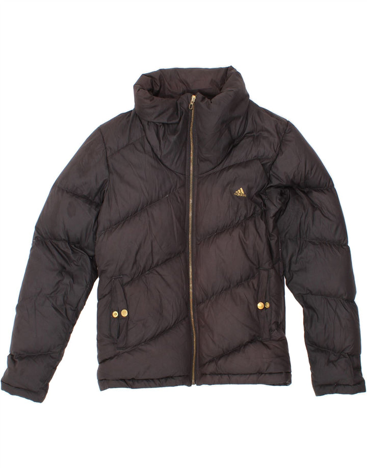 ADIDAS Womens Padded Jacket UK 12 Medium  Black Vintage Adidas and Second-Hand Adidas from Messina Hembry 