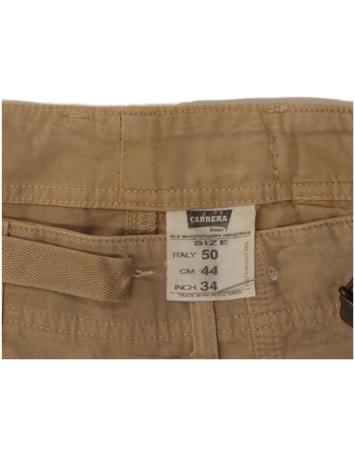 Carrera Herre Cargo Shorts IT 50 Large W34 Beige Bomuld
