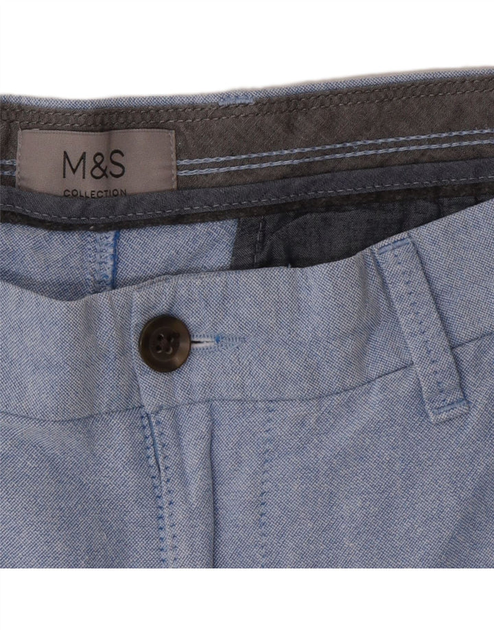 Marks & Spencer Herre Chino Shorts W34 Large Blue Cotton