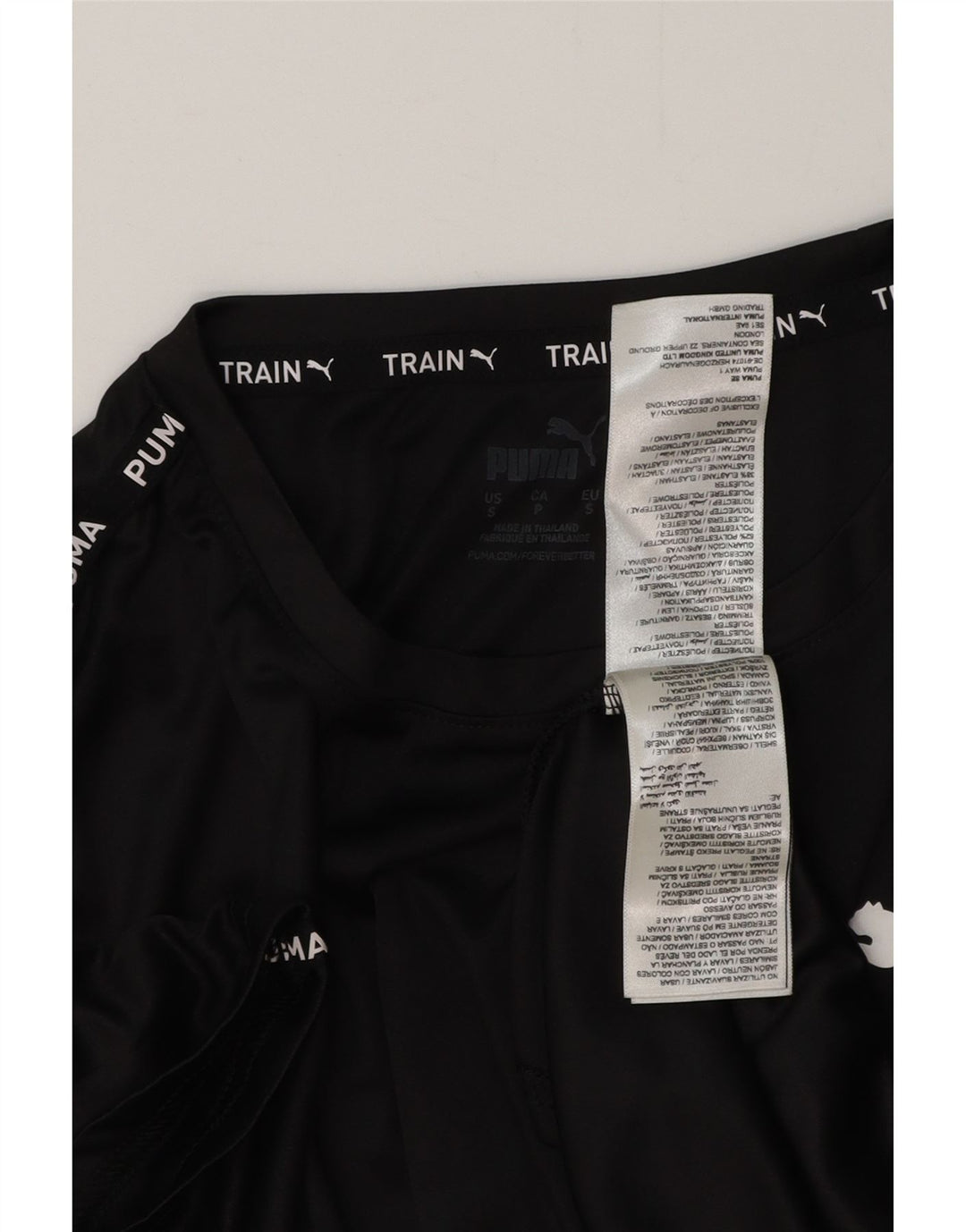 PUMA Grafisk T-shirt top til mænd, lille sort polyester