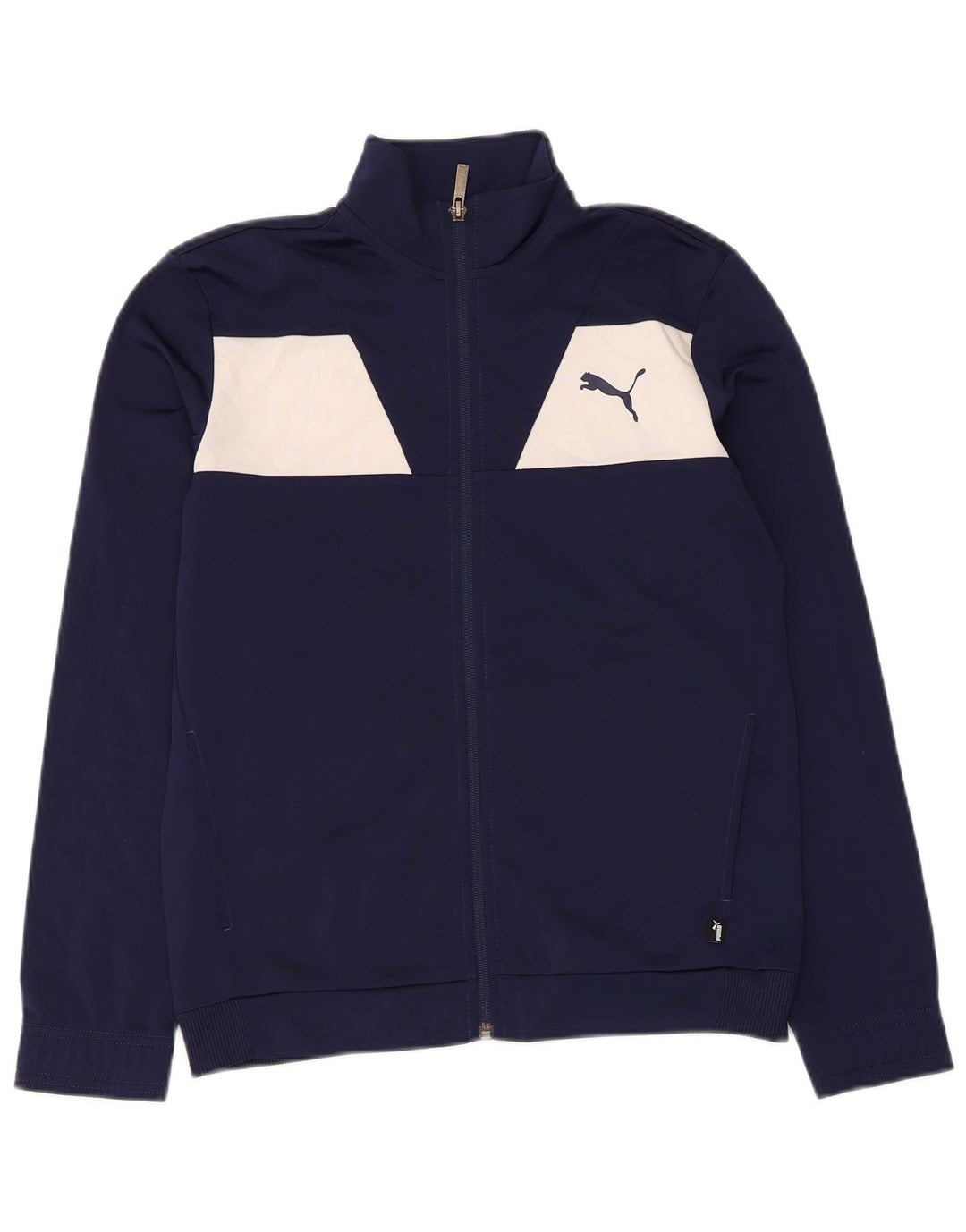 Puma Træningsdragt Topjakke til drenge 13-14 år Navy Blue Colourblock