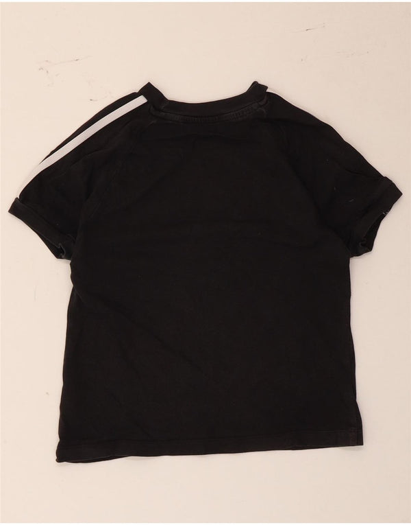 Adidas Boys T-Shirt Top 6-7 Years Black Cotton
