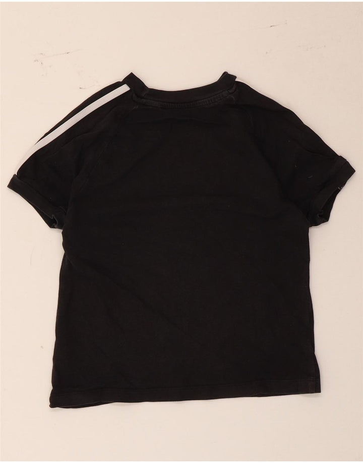 Adidas Boys T-Shirt Top 6-7 år Sort bomuld