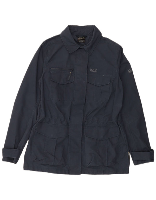 Jack Wolfskin Womens Utility Jacket UK 12 Medium Navy Blue Polyester