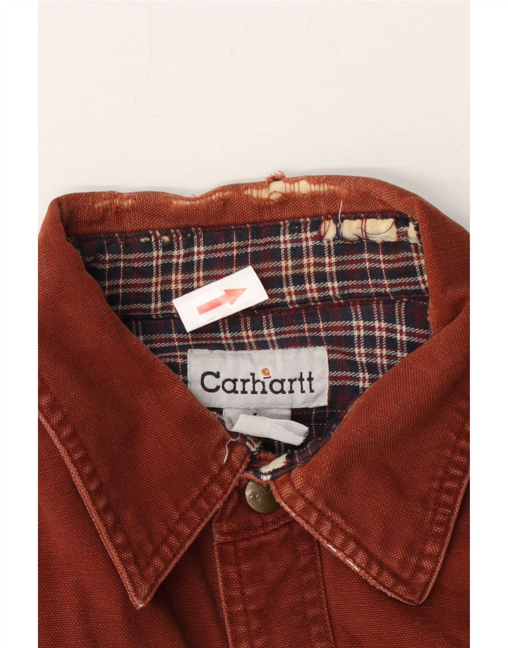 Carhartt herre skovhugger skjorte stor brun bomuld