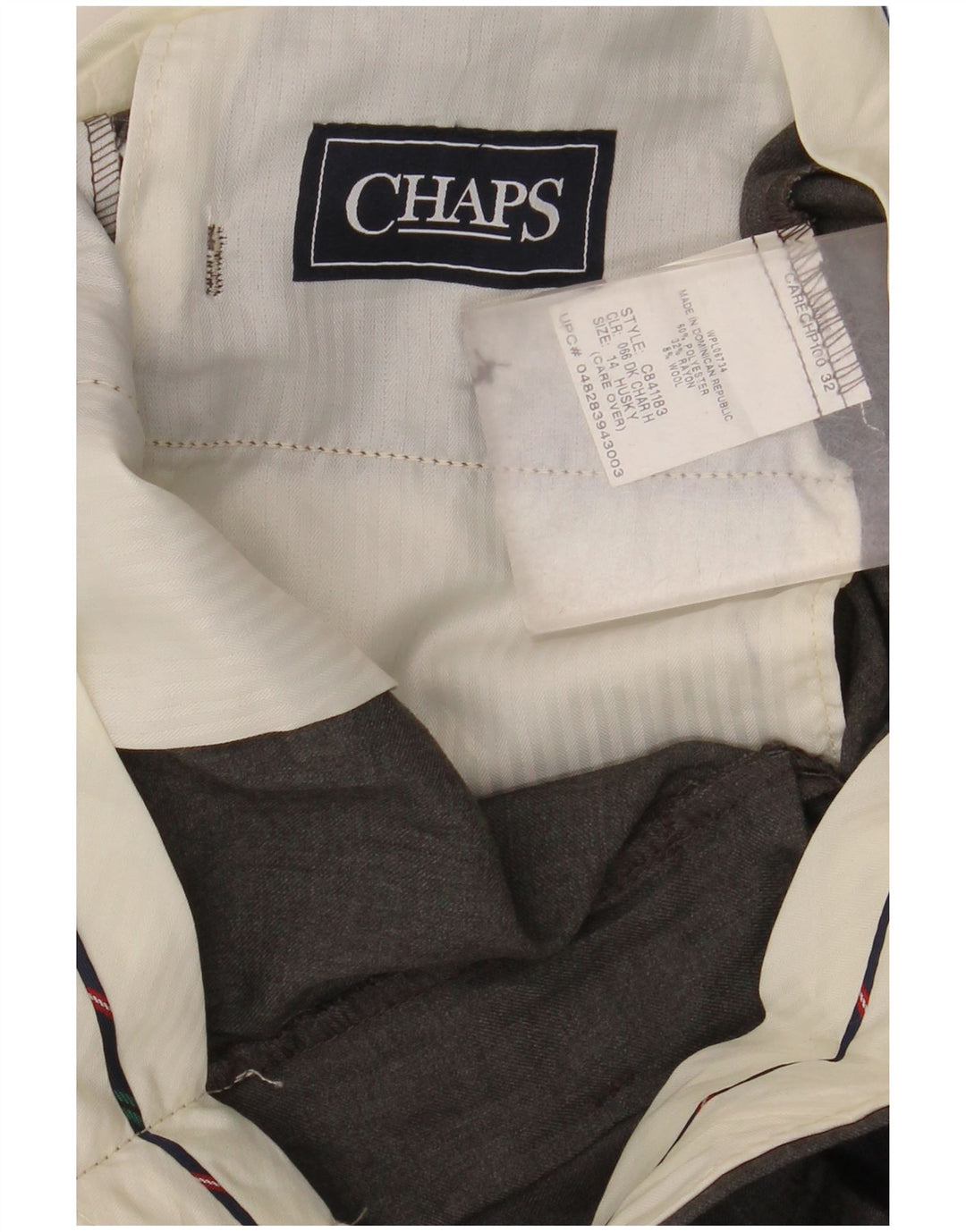 Chaps Boys Husky Straight Chino Bukser 13-14 år W30 L28 Grå Polyester