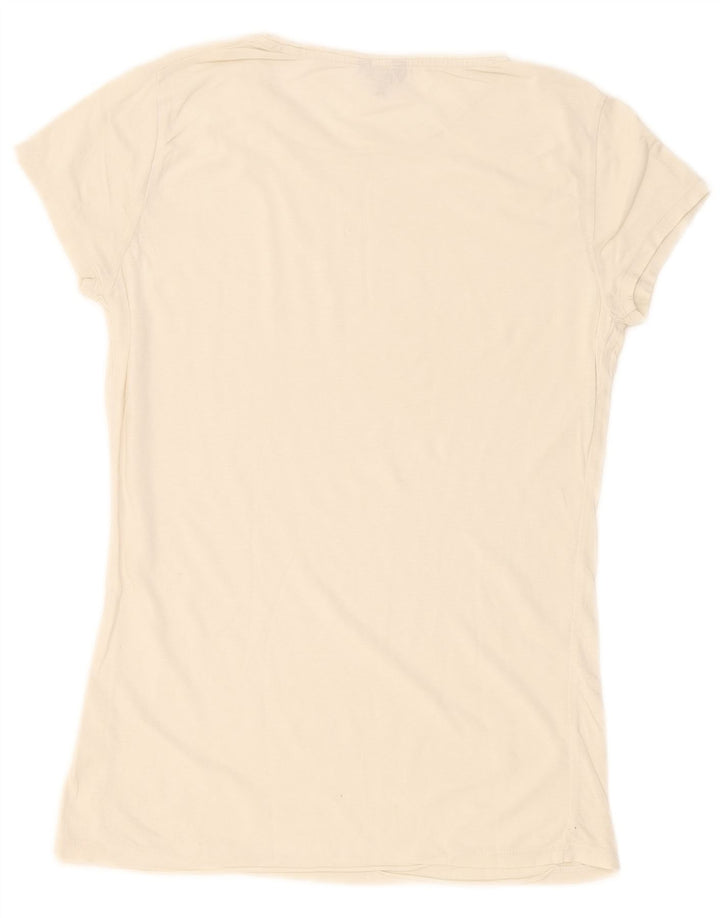 Massimo Dutti Dame T-Shirt Top UK 10 Small Off White