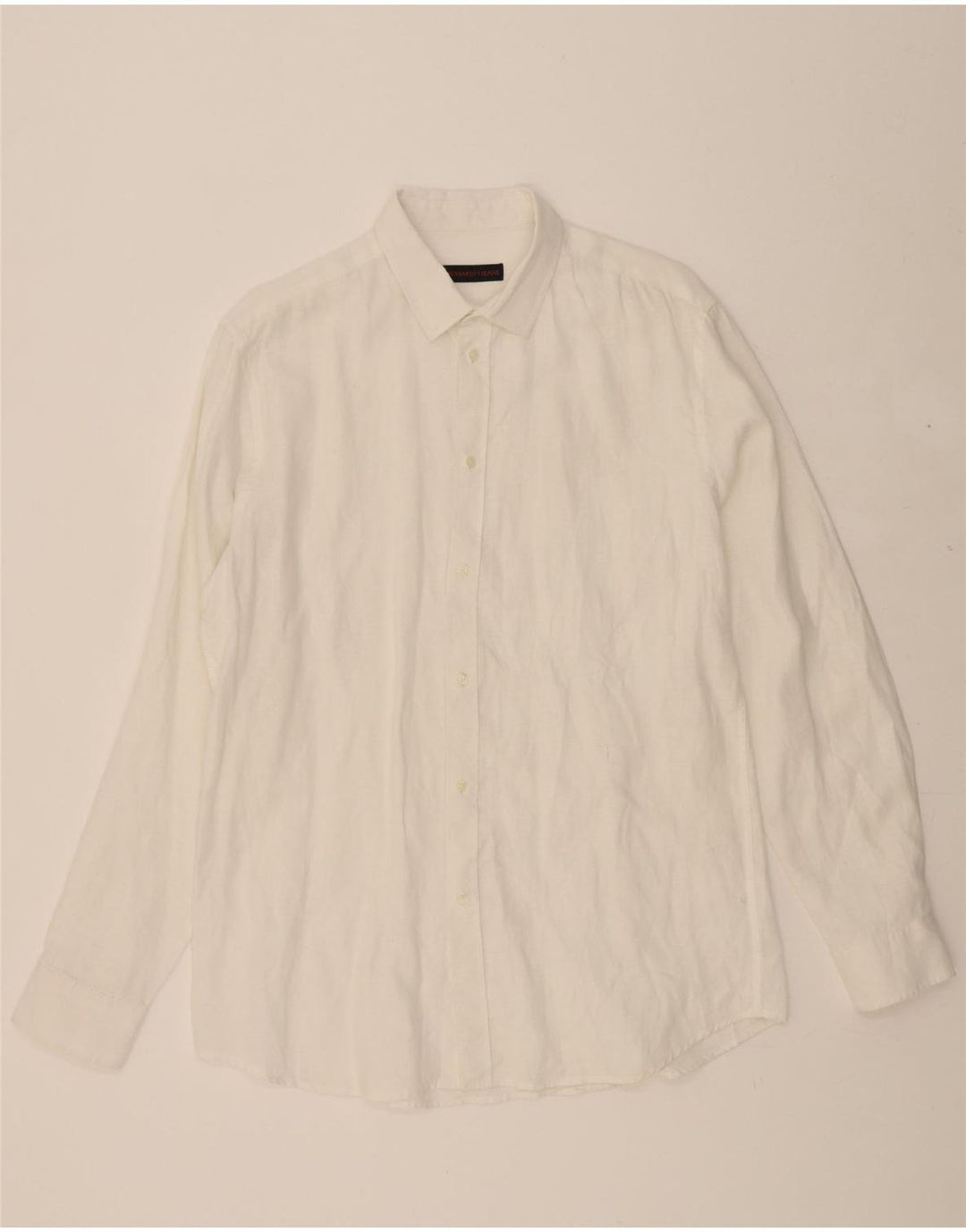 TRUSSARDI JEANS Mens Shirt Size 42 Large White Vintage Trussardi Jeans and Second-Hand Trussardi Jeans from Messina Hembry 