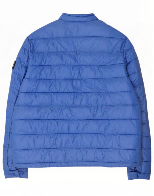 Dkny Herre Polstret Jakke UK 44 2XL Blå Nylon
