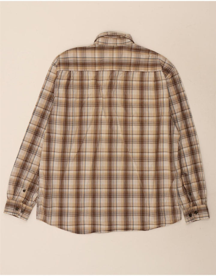 Wrangler herreskjorte stor beige ternet bomuld