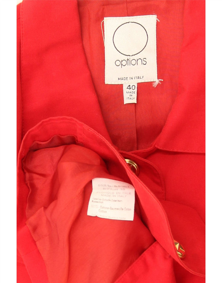 Valgmuligheder Dame Kortærmet Crop Shirt Bluse IT 40 Lille Rød Bomuld