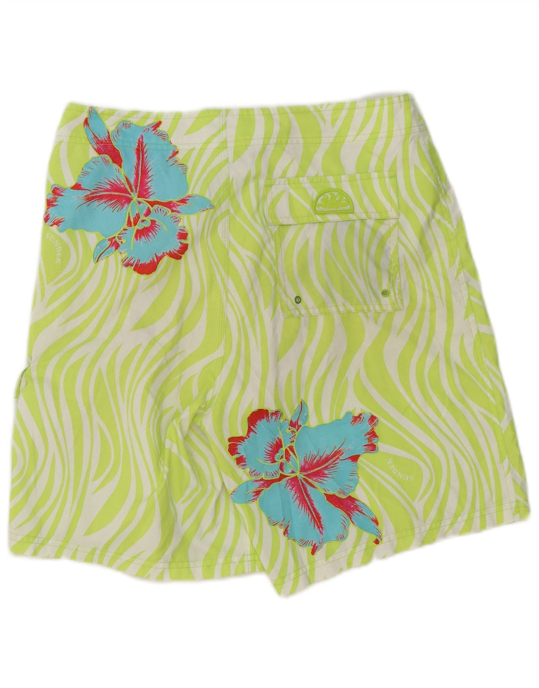 Sundek Herre badeshorts Medium Green Floral Polyester