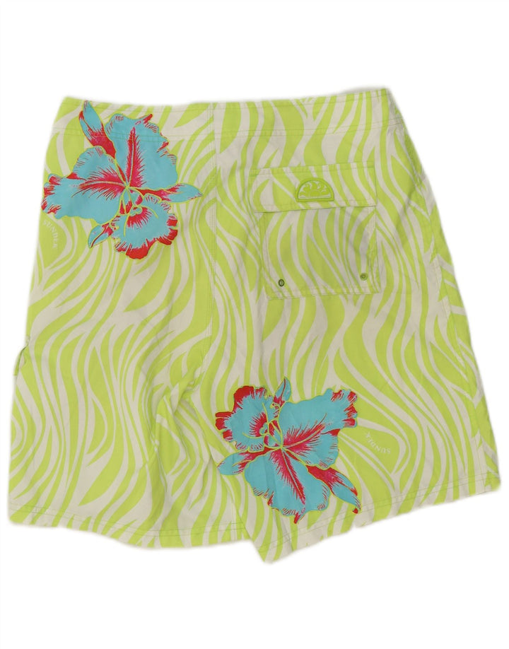 Sundek Herre badeshorts Medium Green Floral Polyester