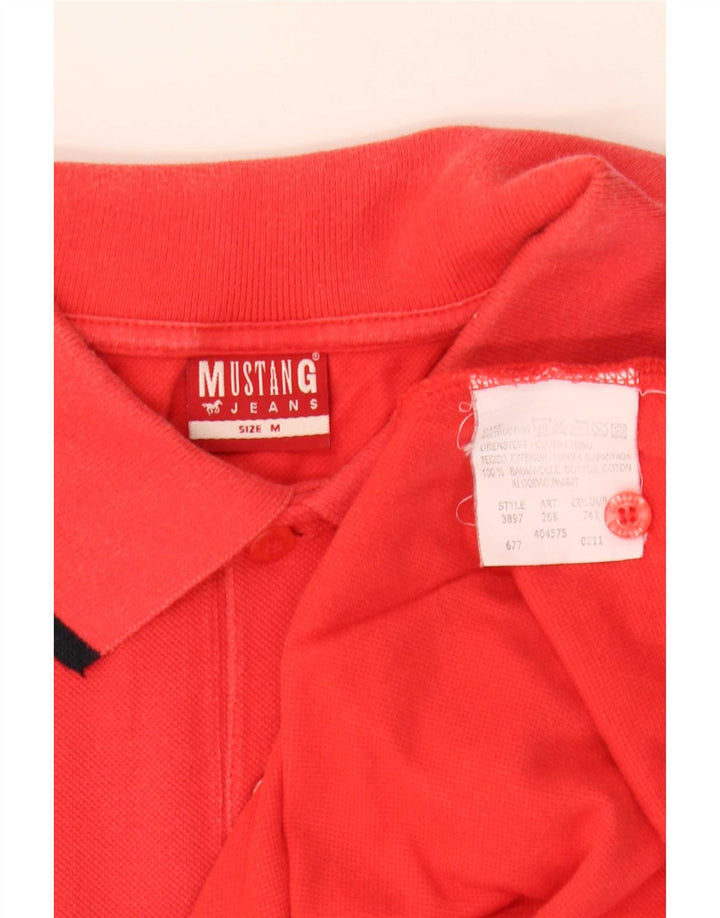 Mustang herre poloshirt Medium rød bomuld
