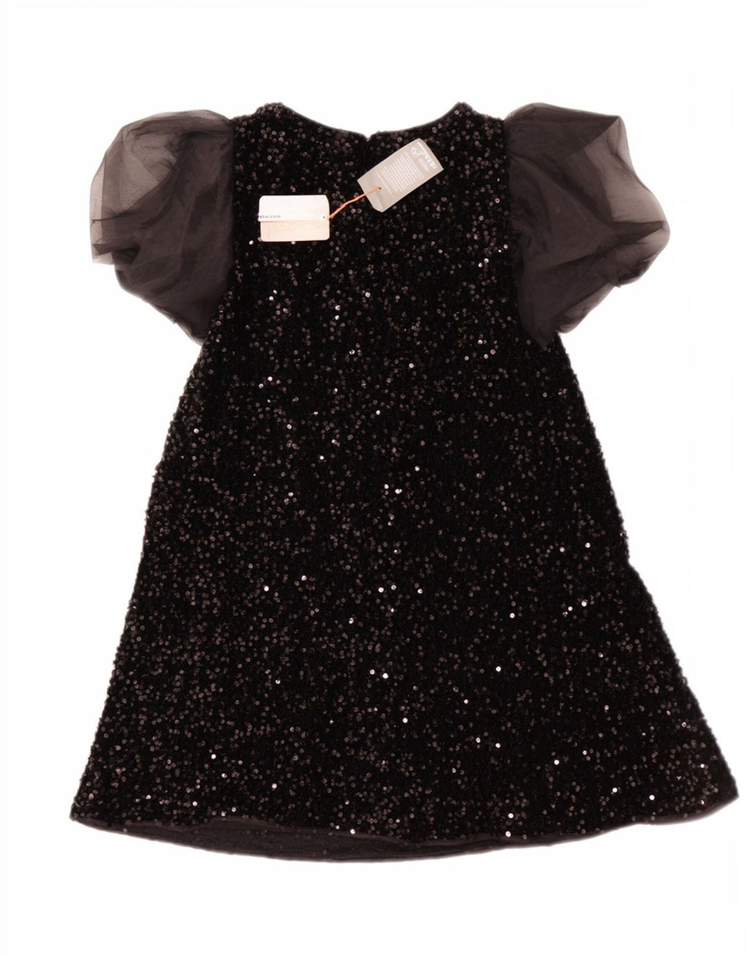 Monsoon Girls Paillet A-Line Kjole 12-13 År Sort Polyester