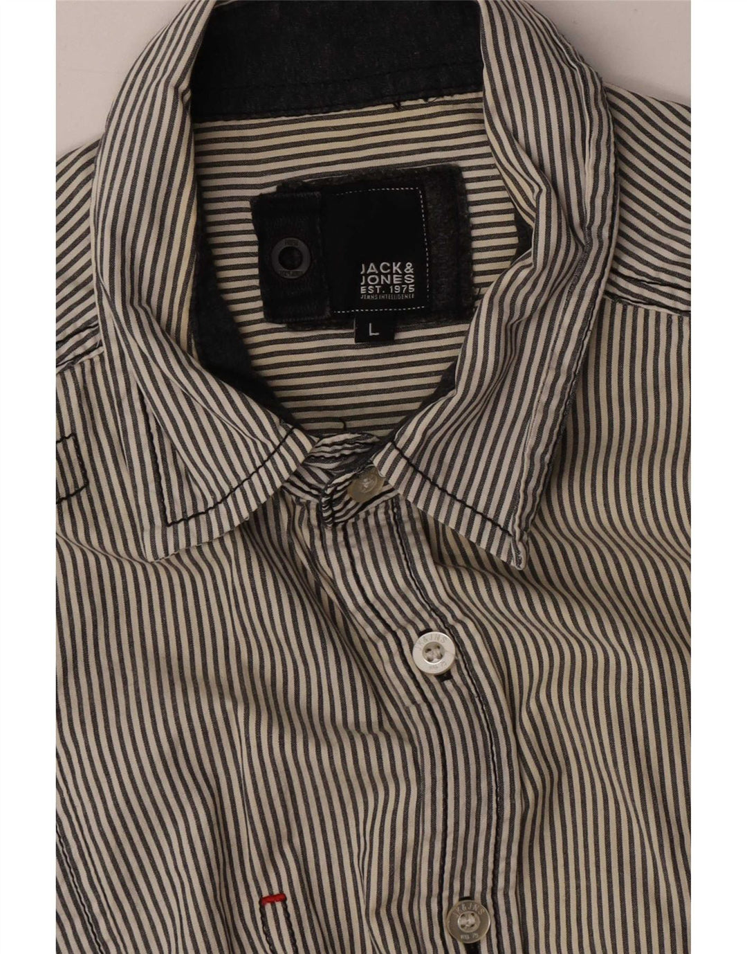 Jack & Jones herreskjorte stor marineblå stribet