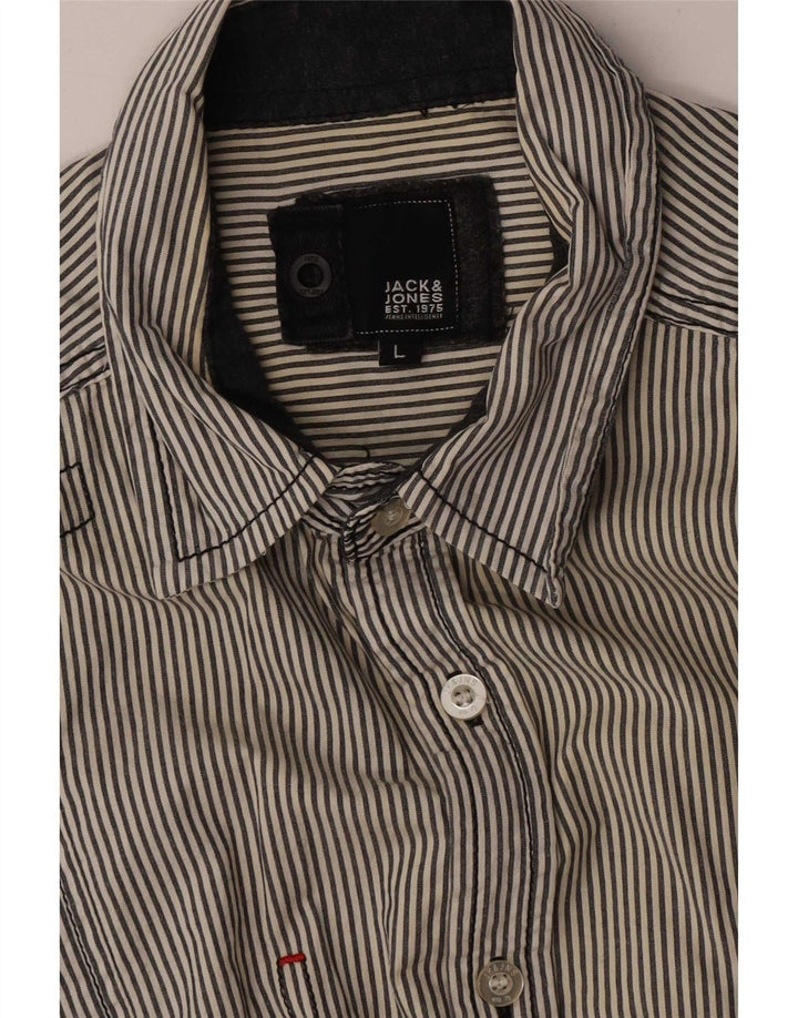 Jack & Jones herreskjorte stor marineblå stribet