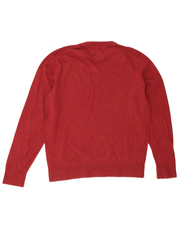 Tommy Hilfiger Herre V-hals sweater Stor Burgundy