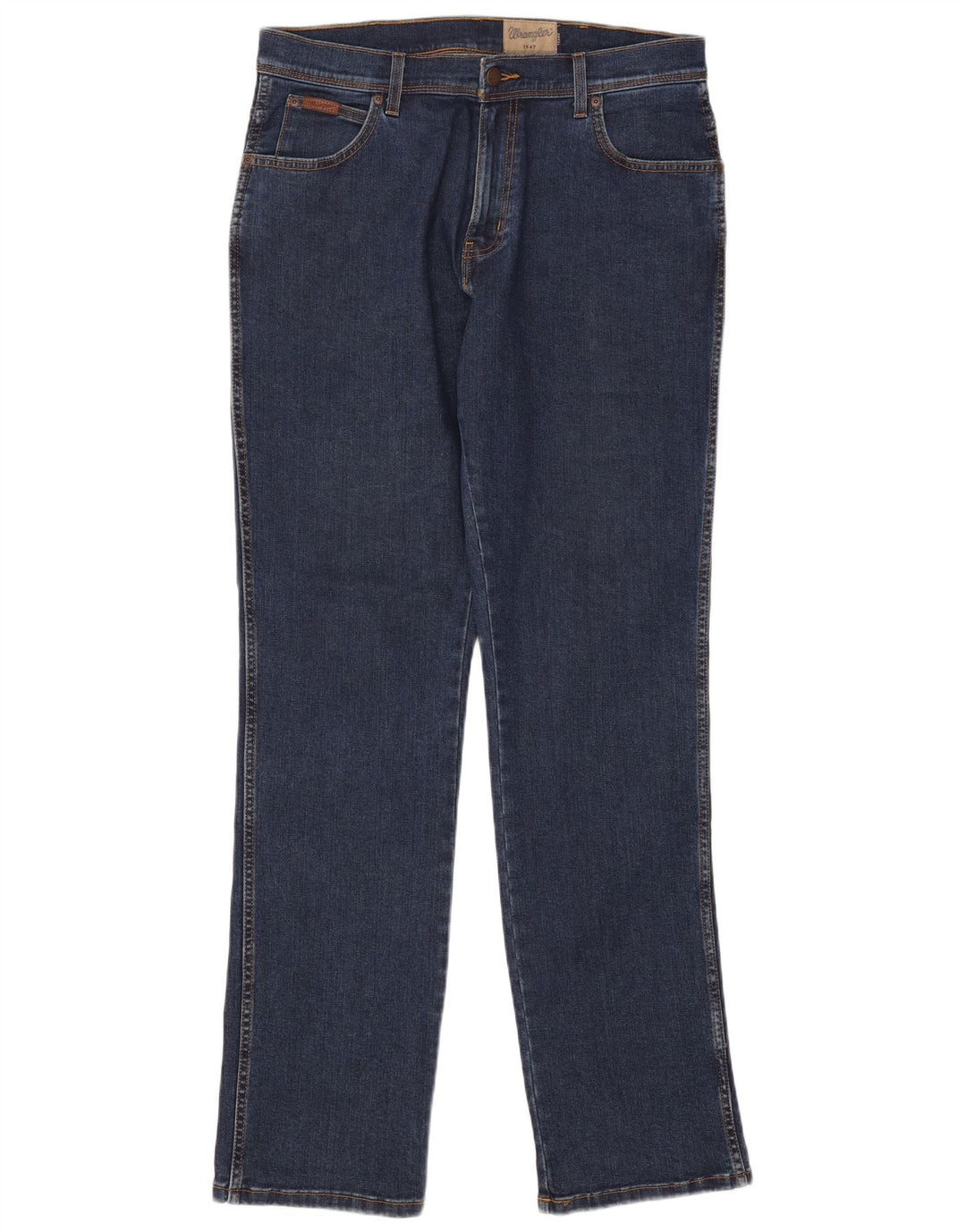 Wrangler Herre Texas Stretch Straight Jeans W35 L34 Blå Bomuld