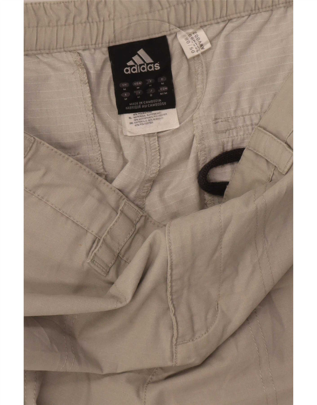 Adidas Herre Cargo Bermuda Shorts Medium W32 Beige Bomuld
