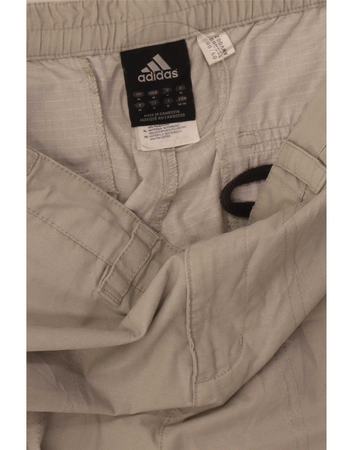 Adidas Herre Cargo Bermuda Shorts Medium W32 Beige Bomuld