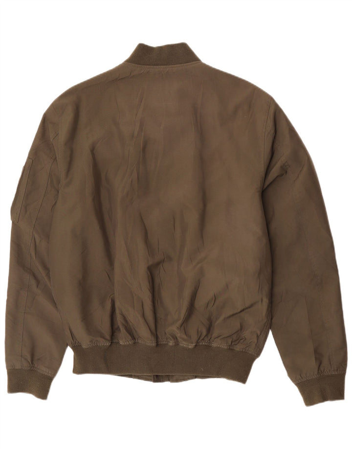 Zara Herre Bomber Jacket UK 40 Large Khaki