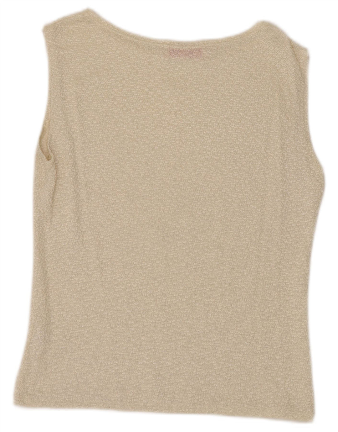 EMANUEL UNGARO Dame ærmeløs bluse Top UK 12 Medium Off White