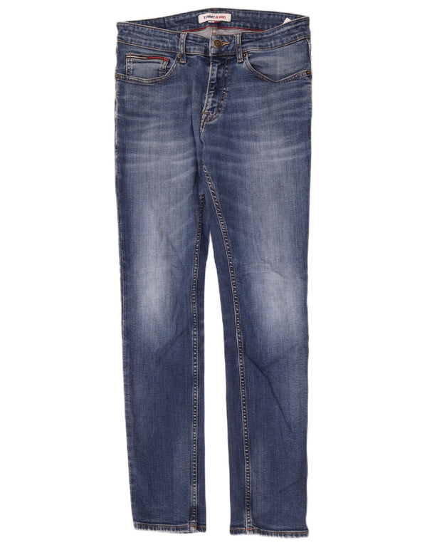 Tommy Hilfiger Herre Slim Jeans W31 L32 Blå Bomuld