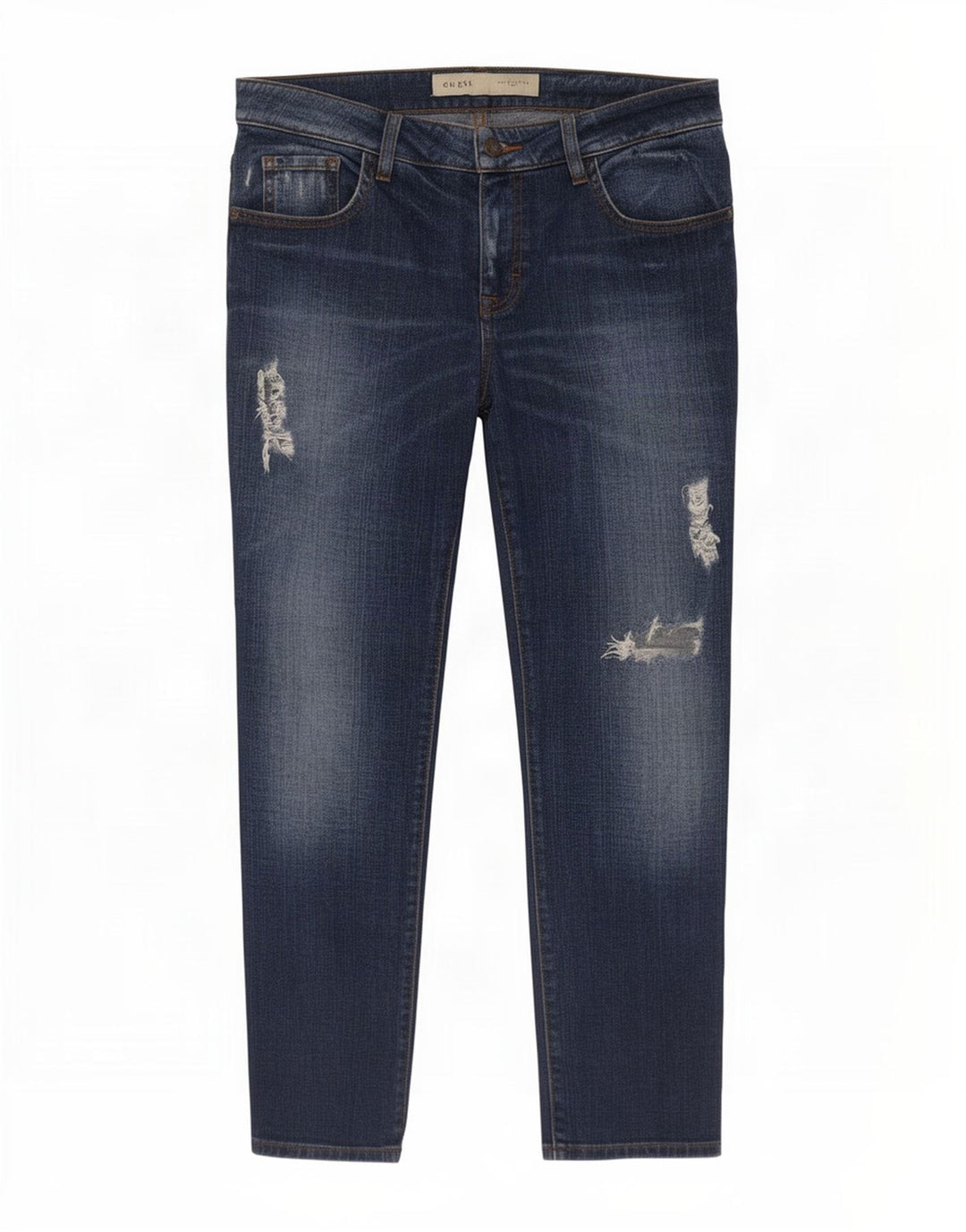 Guess Distressed Slim Jeans til mænd W27 L28 Blå