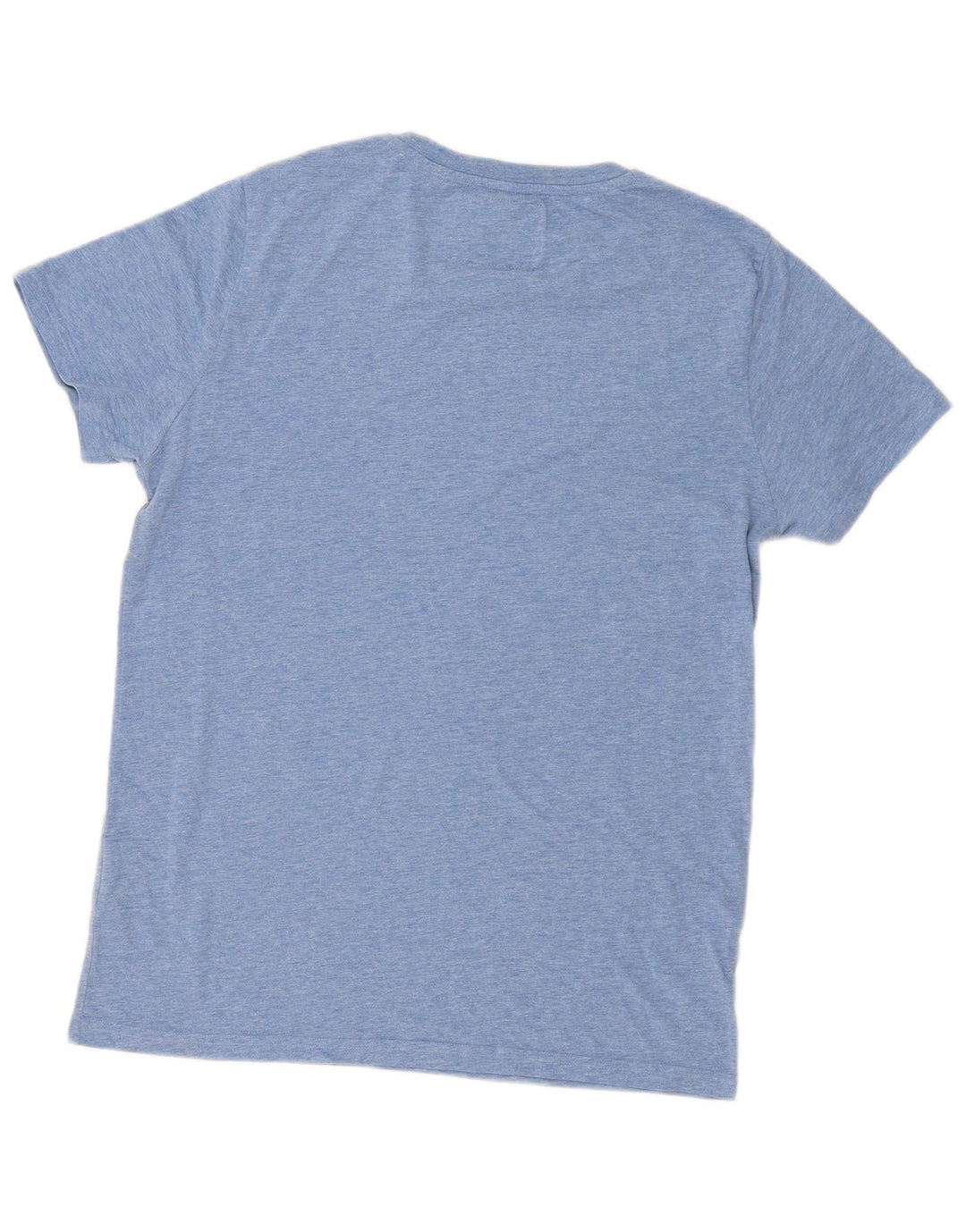 Superdry T-shirt top til mænd, stor blå flækket bomuld