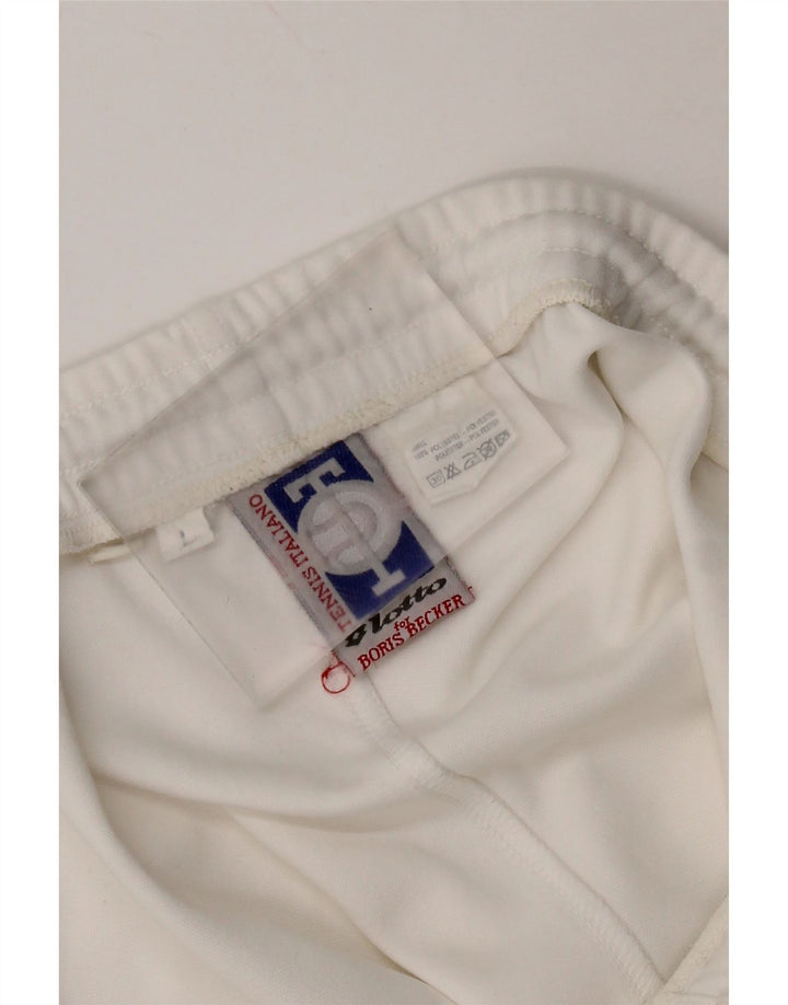 Lotto Herre grafiske sportsshorts store hvide polyester