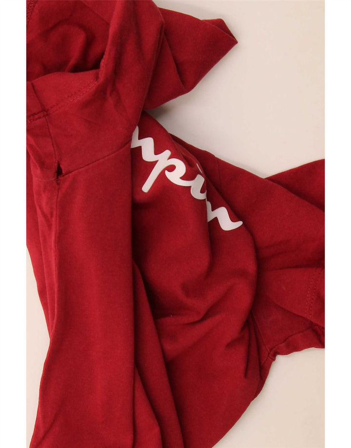 Champion Dame Grafisk T-Shirt Top UK 12 Medium Rød