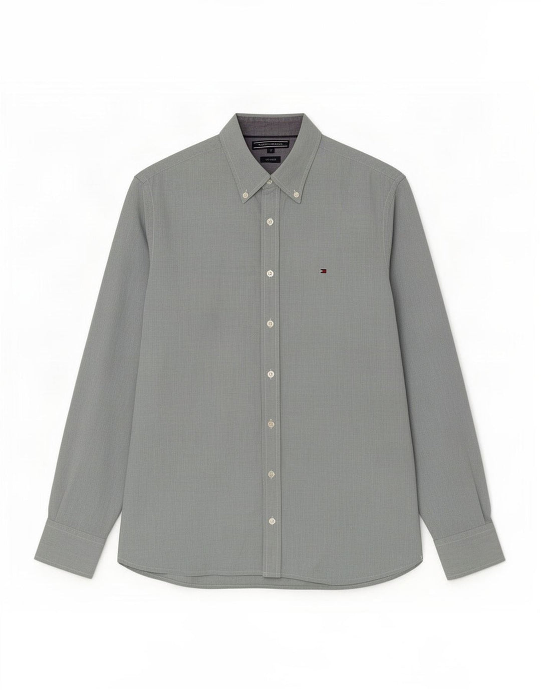 Tommy Hilfiger Herre Custom Fit skjorte mellemgrøn bomuld