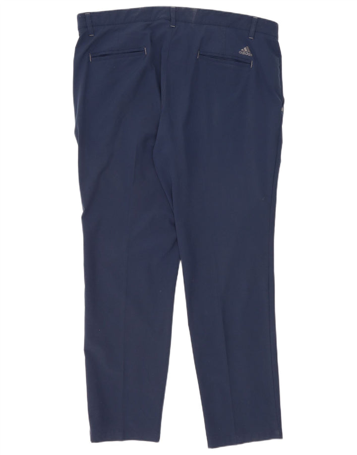 Adidas Slim Chino-bukser til mænd W38 L30 Marineblå polyester