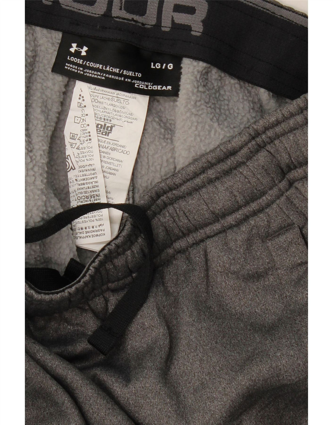 UNDER ARMOUR Herre Cold Gear Loose Fit træningsdragt Bukser Large Grå