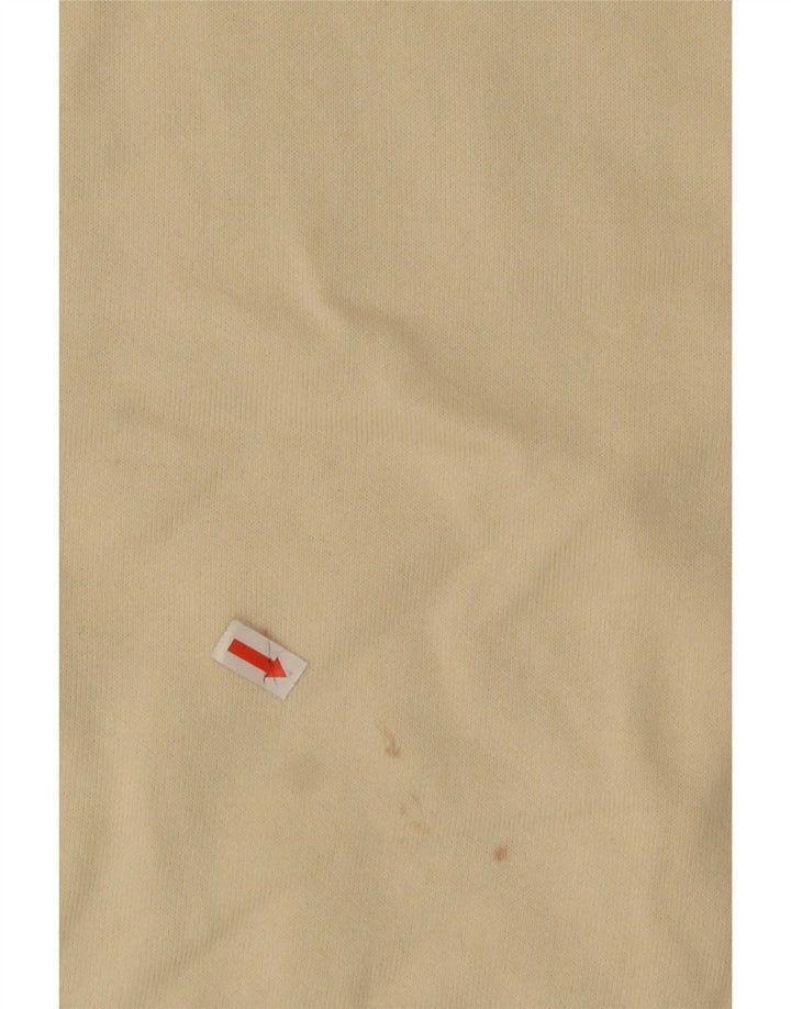 Champion Herre grafisk lynlås-hals sweatshirt jumper lille beige bomuld