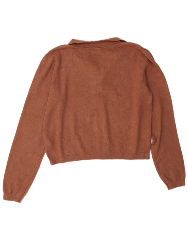 Marks & Spencer Girls Crop Cardigantrøje 14-15 år Brun viskose