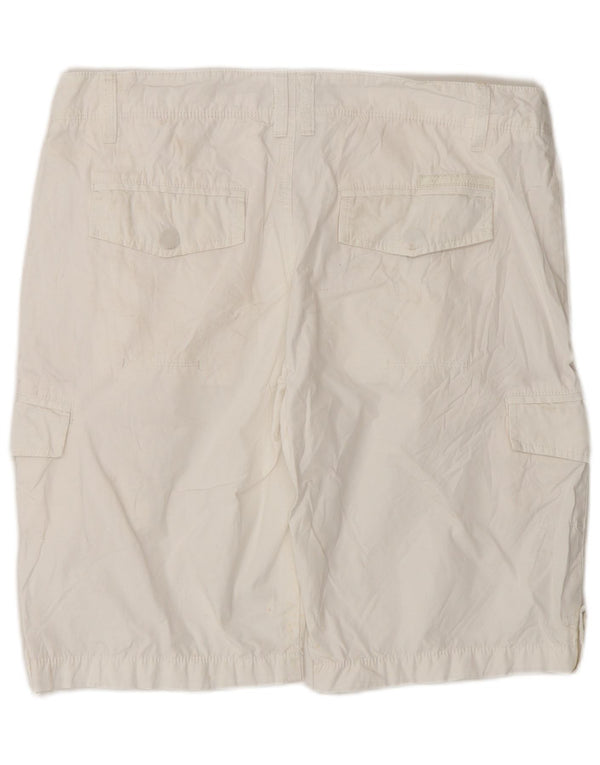 Calvin Klein Herre Cargo Shorts W32 Medium White Bomuld