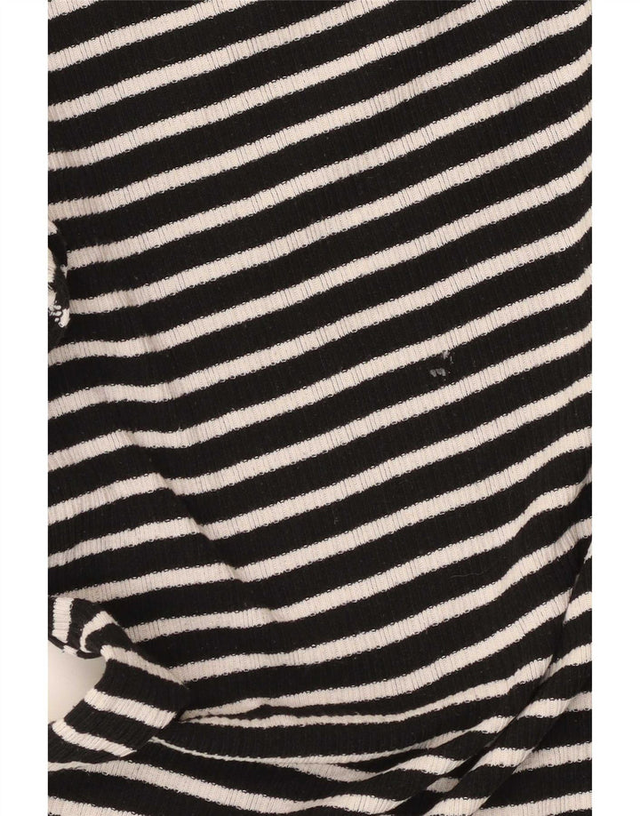 Zara Dametop Langærmet UK 12 Medium Sort Stribet