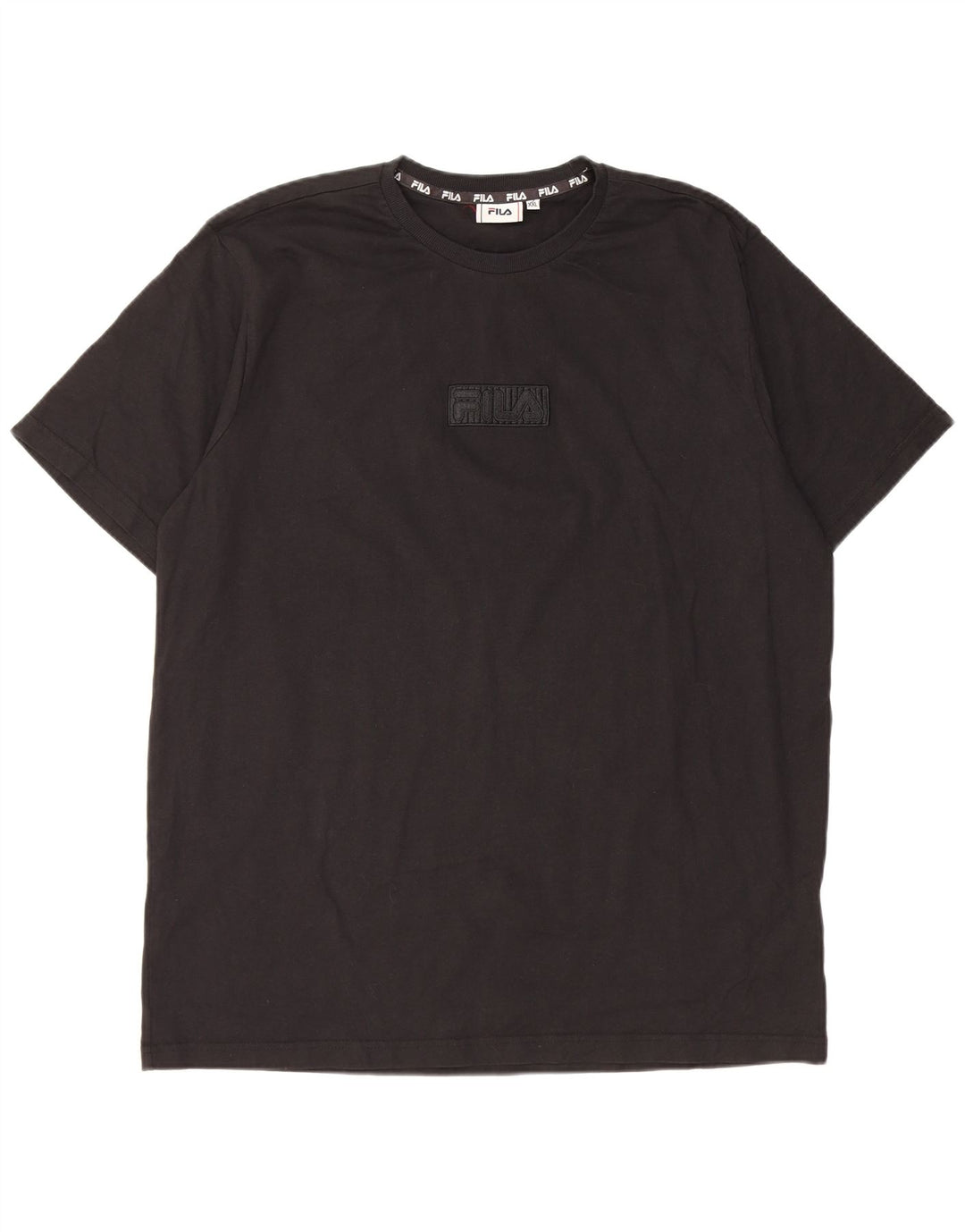 Fila Herre Grafisk T-Shirt Top 2XL Sort Bomuld