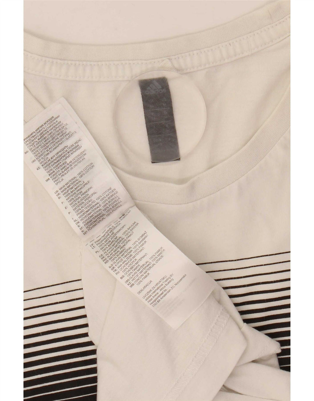 Adidas Grafisk T-shirt top til mænd Medium hvid bomuld