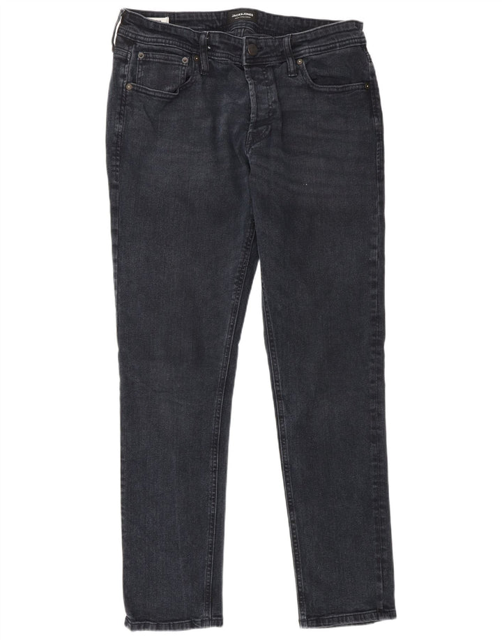 JACK & JONES Slim Jeans til mænd W34 L32 Marineblå bomuld