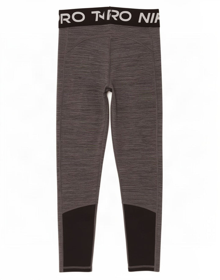 Nike Dame Grafiske Capri Leggings UK 8 Small Grey Colourblock Polyester