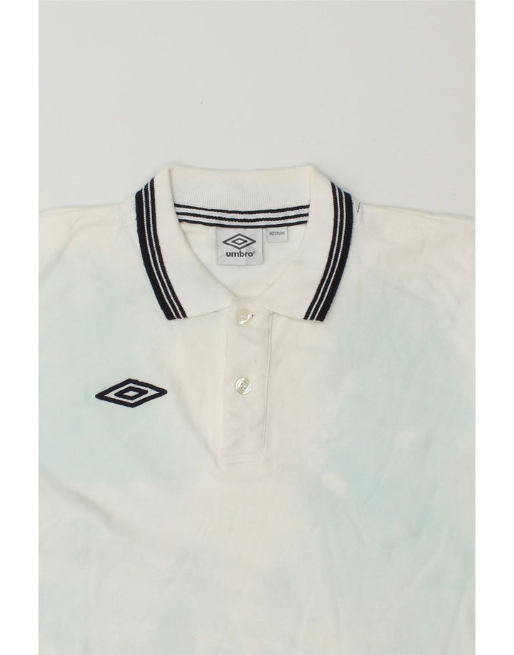 UMBRO Mens Polo Shirt Medium White Tie Dye Cotton Vintage Umbro and Second-Hand Umbro from Messina Hembry 