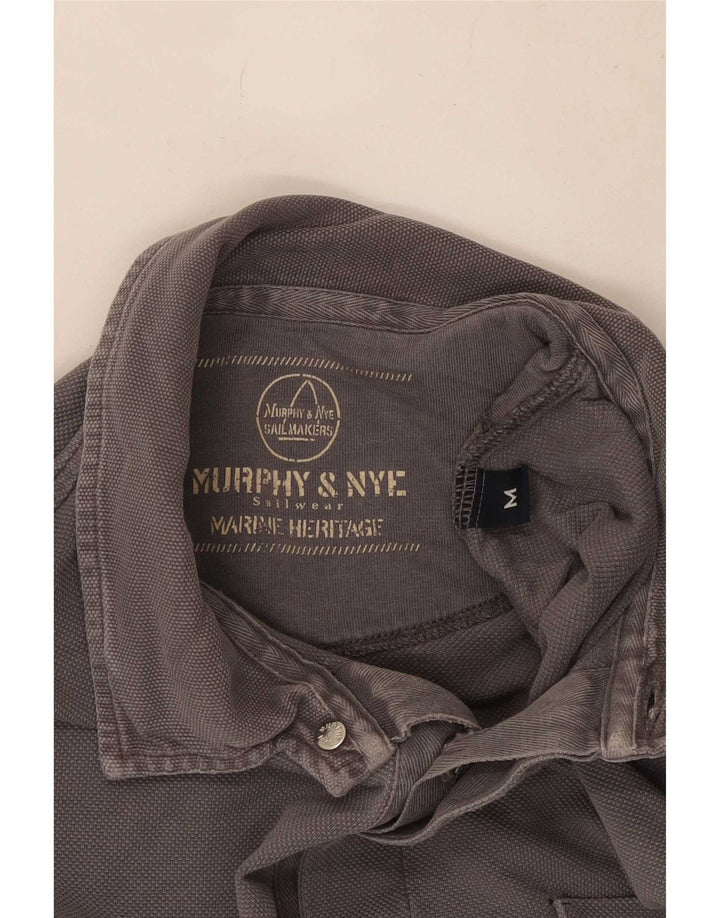 Murphy & Nye Herre Sailmakers Langærmet Loose Fit Polo Shirt Medium Grey