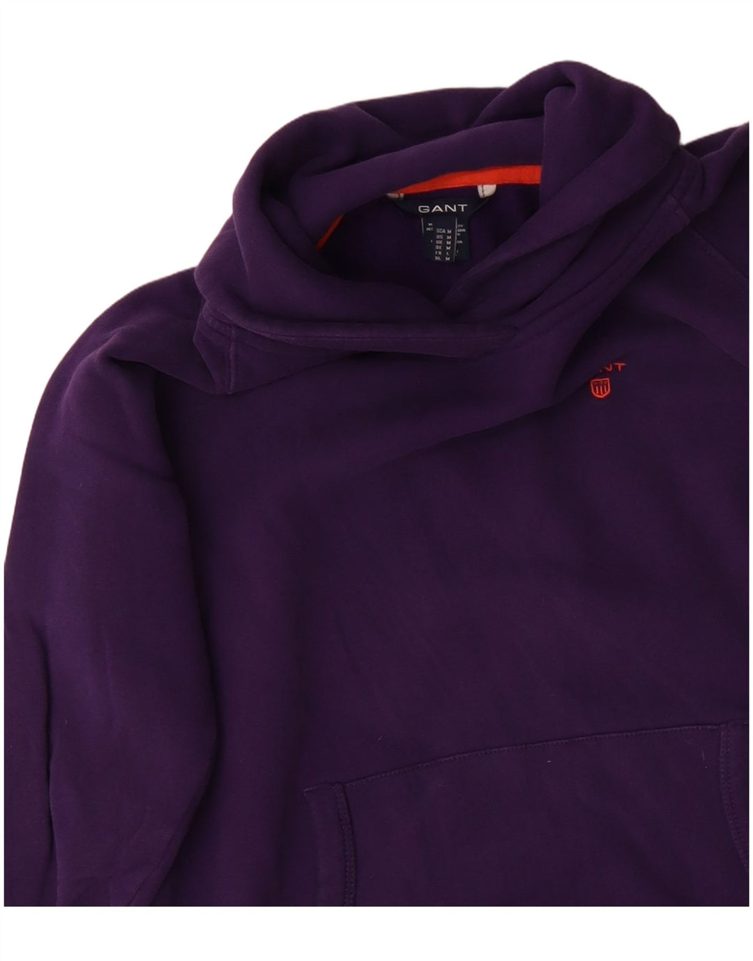 GANT Womens Shawl Neck Sweatshirt Jumper UK 14 Medium Purple Cotton