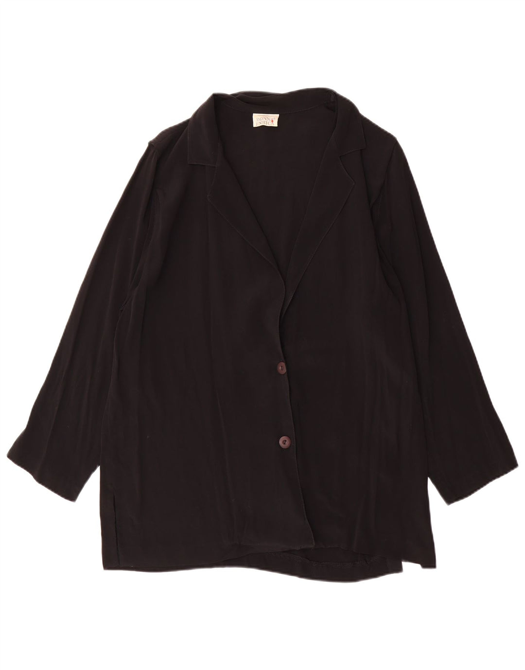 Donna Enrica Dame 2 Button Blazer Jacket UK 16 Large Black