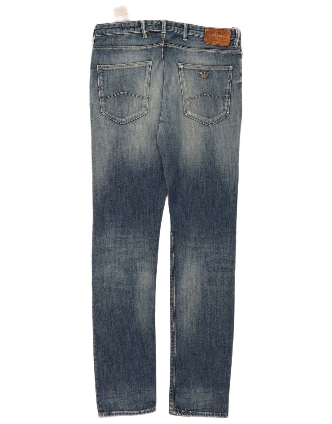 Armani Dame Fitted Distressed Slim Jeans W32 L32 Blå Bomuld