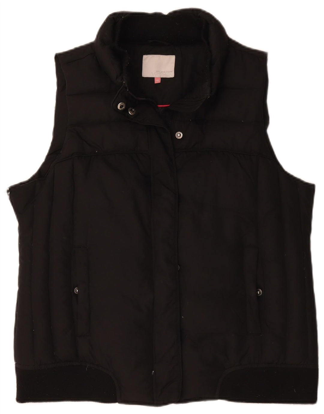 John Lewis Polstret Gilet til kvinder UK 16 Large Black Polyester